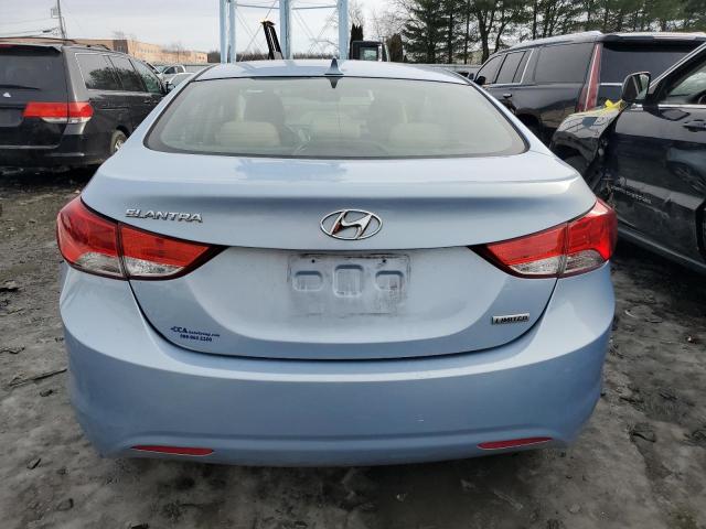 KMHDH4AE0CU192265 - 2012 HYUNDAI ELANTRA GLS TURQUOISE photo 6