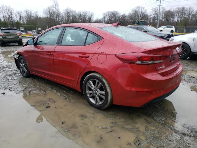 5NPD84LF0HH155521 - 2017 HYUNDAI ELANTRA SE RED photo 2