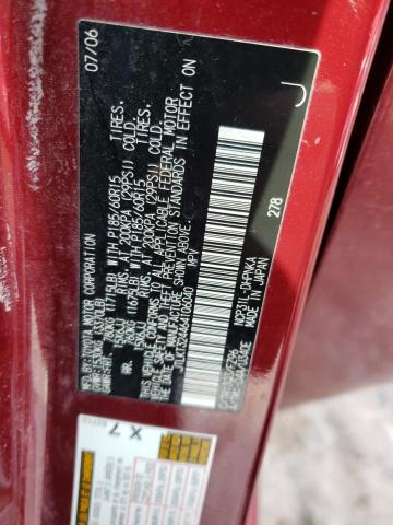 JTLKT324464106040 - 2006 TOYOTA SCION XB Rot Foto 12