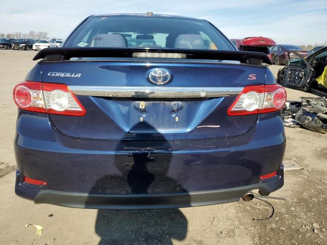 2T1BU4EE3BC697309 - 2011 TOYOTA COROLLA BASE BLUE photo 6
