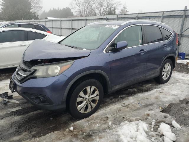 5J6RM4H75CL070305 - 2012 HONDA CR-V EXL BLUE photo 1