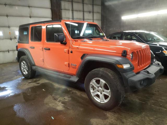 1C4HJXDN8JW201674 - 2018 JEEP WRANGLER U SPORT Помаранчевий фото 4