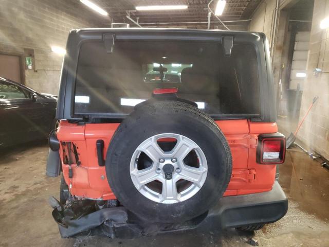 1C4HJXDN8JW201674 - 2018 JEEP WRANGLER U SPORT Помаранчевий фото 6