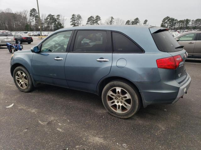 2HNYD28327H536210 - 2007 ACURA MDX TECHNOLOGY TEAL photo 2