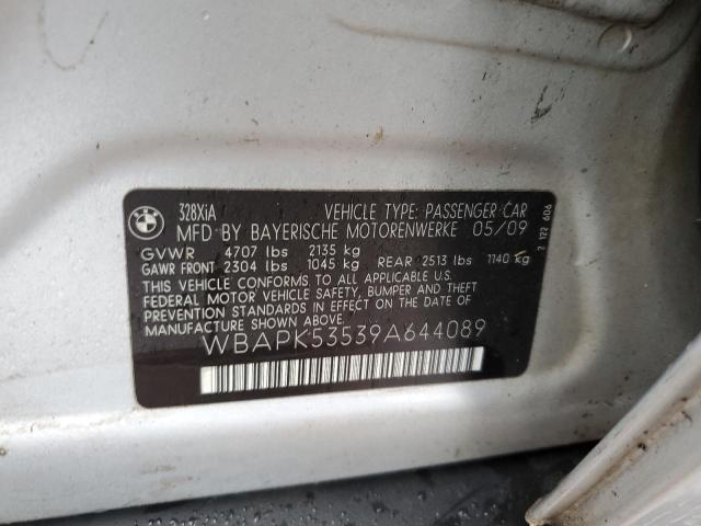 WBAPK53539A644089 - 2009 BMW 3 SERIES XI SULEV SILVER photo 12
