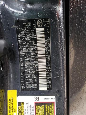 2T1BU4EE4AC396854 - 2010 TOYOTA COROLLA BASE GRAY photo 12