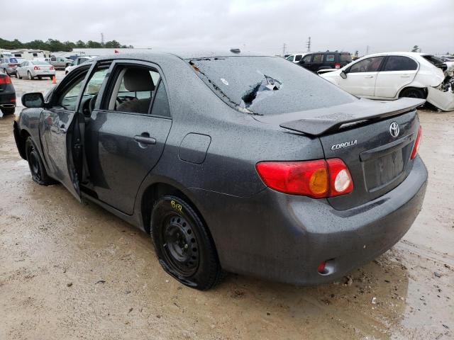 2T1BU4EE4AC396854 - 2010 TOYOTA COROLLA BASE GRAY photo 2