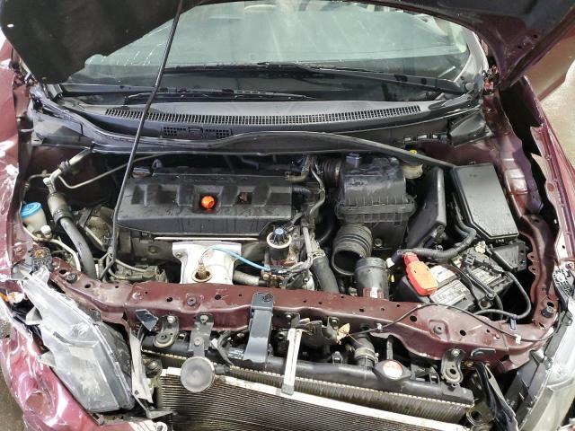 2HGFB2F58CH575421 - 2012 HONDA CIVIC LX MAROON photo 11