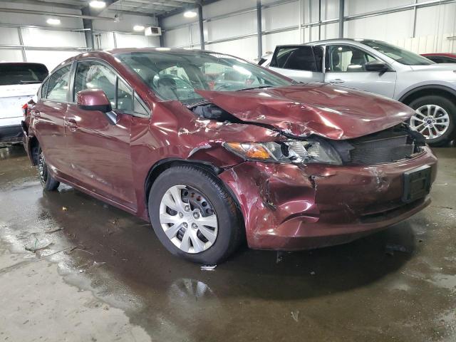 2HGFB2F58CH575421 - 2012 HONDA CIVIC LX MAROON photo 4