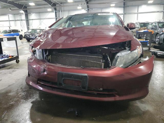 2HGFB2F58CH575421 - 2012 HONDA CIVIC LX MAROON photo 5