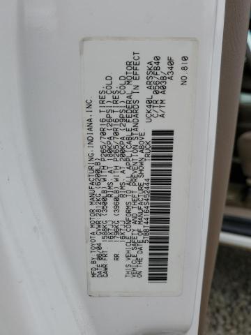 5TBBT44164S452444 - 2004 TOYOTA TUNDRA ACCESS CAB SR5 WHITE photo 12