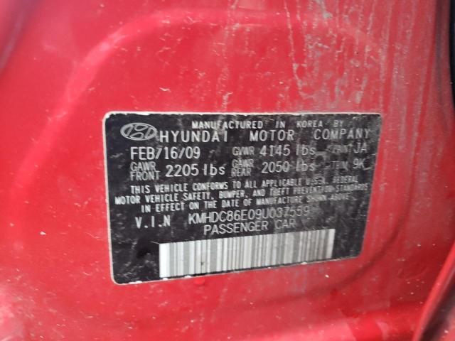 KMHDC86E09U037559 - 2009 HYUNDAI ELANTRA TO RED photo 13