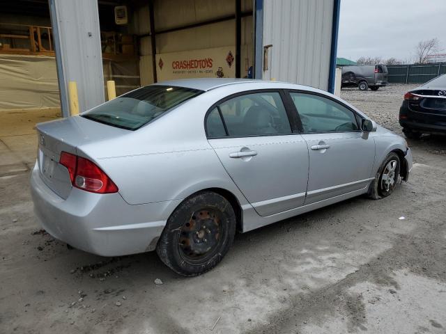 1HGFA15558L042645 - 2008 HONDA CIVIC LX SILVER photo 3