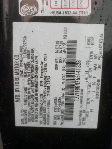 1ZVFT80N765141328 - 2006 FORD MUSTANG BLACK photo 12