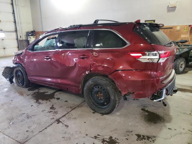 5TDJZRFH4JS523371 - 2018 TOYOTA HIGHLANDER SE MAROON photo 2