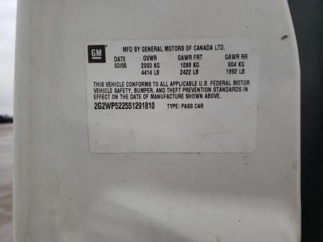 2G2WP522551291810 - 2005 PONTIAC GRAND PRIX 白色 照片 12