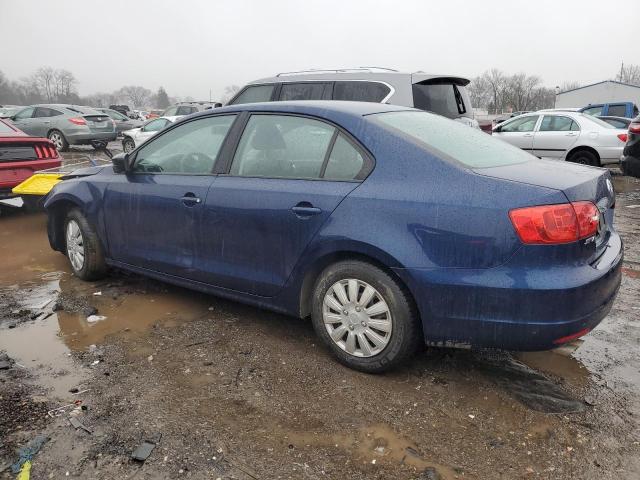 3VW2K7AJ4EM395403 - 2014 VOLKSWAGEN JETTA BASE BLUE photo 2