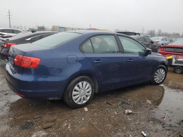 3VW2K7AJ4EM395403 - 2014 VOLKSWAGEN JETTA BASE BLUE photo 3