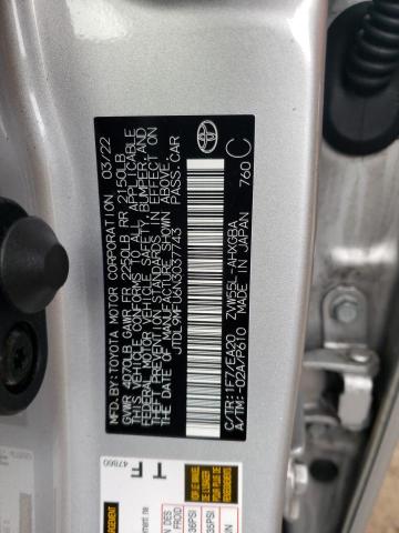 JTDL9MFU6N3037743 - 2022 TOYOTA PRIUS LE SILVER photo 12