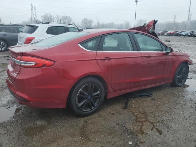 3FA6P0HD5JR259944 - 2018 FORD FUSION SE RED photo 3