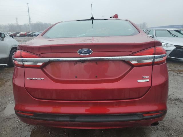 3FA6P0HD5JR259944 - 2018 FORD FUSION SE RED photo 6