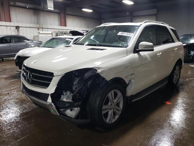4JGDA5HB6CA035122 - 2012 MERCEDES-BENZ ML 350 4MATIC WHITE photo 1