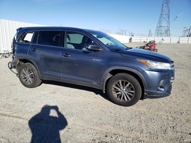 5TDJGRFH9KS056536 - 2019 TOYOTA HIGHLANDER HYBRID BLUE photo 4