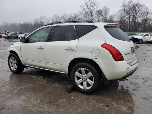 JN8AZ08W86W518113 - 2006 NISSAN MURANO SL WHITE photo 2