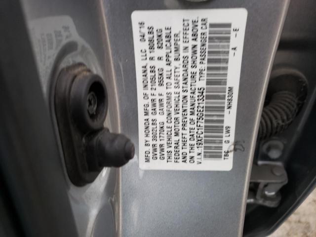 19XFC1F75GE213345 - 2016 HONDA CIVIC EXL SILVER photo 12