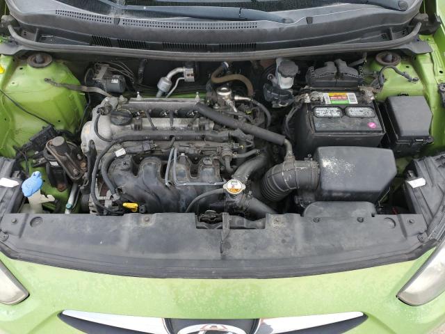 KMHCU5AEXDU078255 - 2013 HYUNDAI ACCENT GLS GREEN photo 11