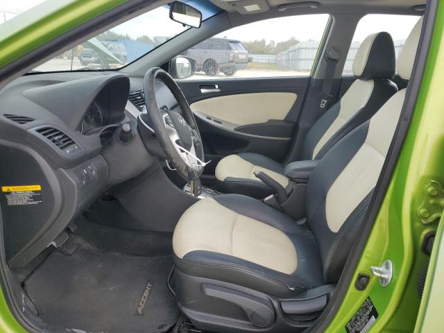 KMHCU5AEXDU078255 - 2013 HYUNDAI ACCENT GLS GREEN photo 7