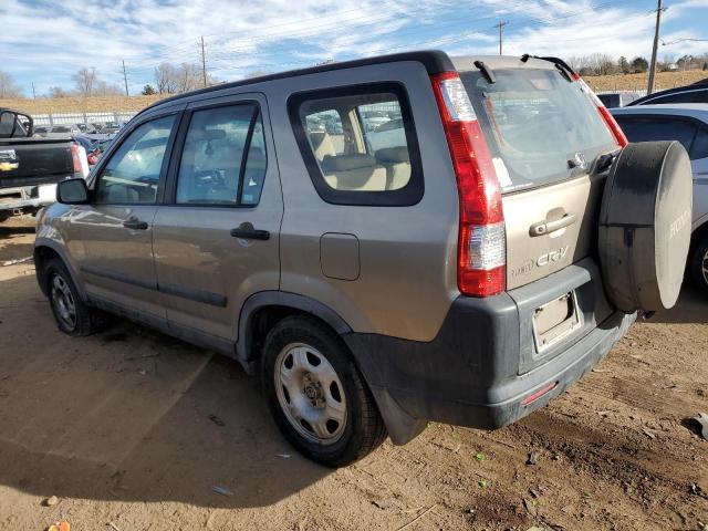 JHLRD78526C047206 - 2006 HONDA CR-V LX TAN photo 2