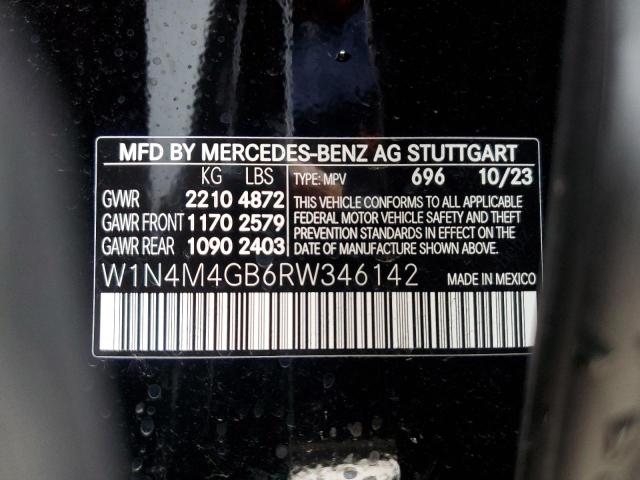 W1N4M4GB6RW346142 - 2024 MERCEDES-BENZ GLB 250 BLACK photo 12