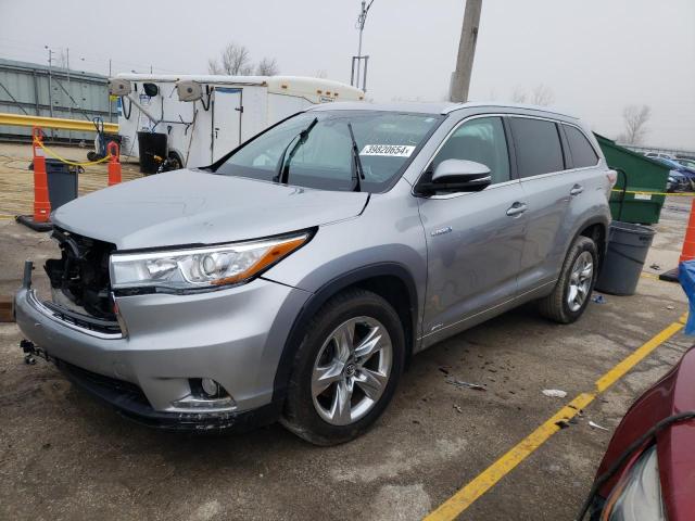 5TDDCRFH7GS016942 - 2016 TOYOTA HIGHLANDER HYBRID LIMITED GRAY photo 1