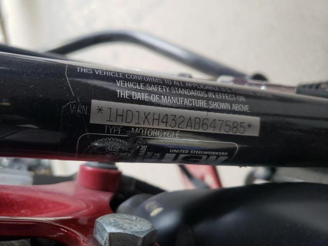 1HD1KH432AB647585 - 2010 HARLEY-DAVIDSON FLTRX 红色 照片 10