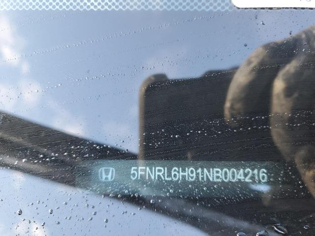 5FNRL6H91NB004216 - 2022 HONDA ODYSSEY ELITE Negro foto 13