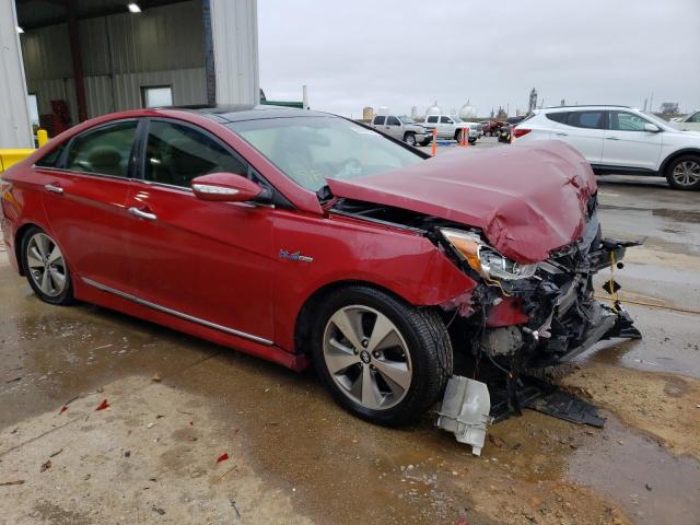 KMHEC4A47BA013889 - 2011 HYUNDAI SONATA HYBRID RED photo 4