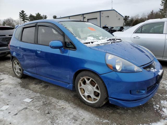 JHMGD38477S027639 - 2007 HONDA FIT BLUE photo 4