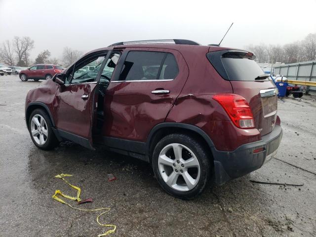 3GNCJMSB5GL256347 - 2016 CHEVROLET TRAX LTZ MAROON photo 2