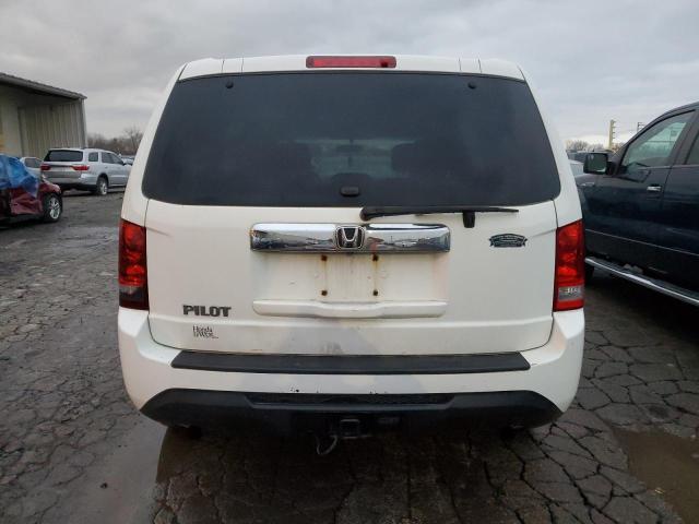 5FNYF3H23DB039200 - 2013 HONDA PILOT LX WHITE photo 6