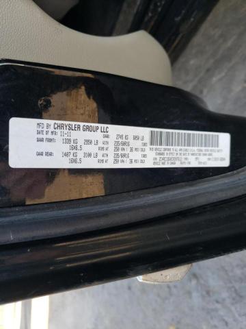 2C4RC1BG0CR207612 - 2012 CHRYSLER TOWN & COU TOURING შავი ფოტო 13