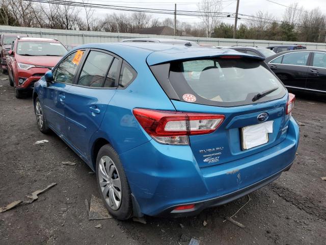 4S3GTAA6XH3746447 - 2017 SUBARU IMPREZA BLUE photo 2