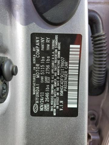 KMHGC4DF9CU178607 - 2012 HYUNDAI GENESIS 4.6L SILVER photo 12