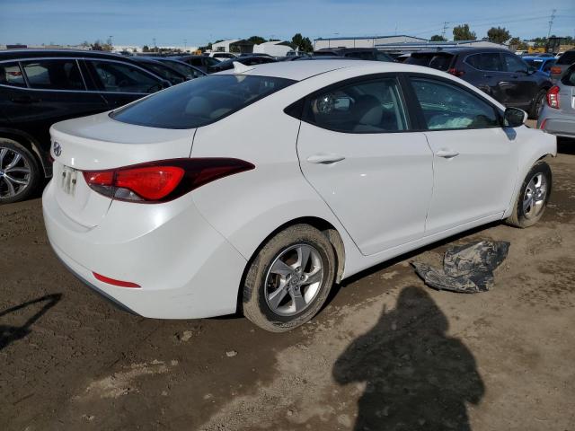 5NPDH4AEXFH548854 - 2015 HYUNDAI ELANTRA SE WHITE photo 3