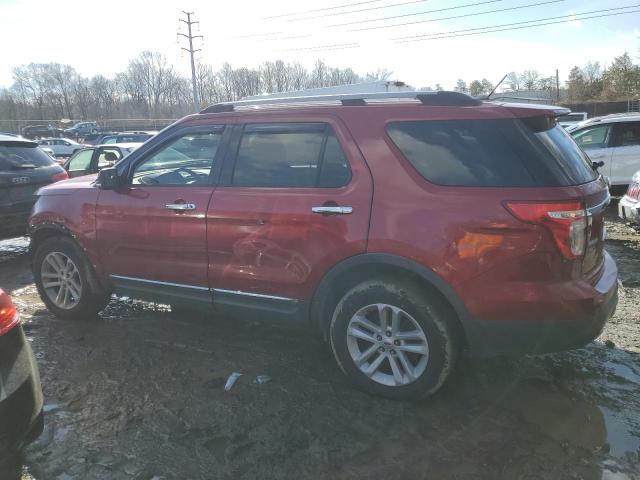 1FM5K8D82DGC67177 - 2013 FORD EXPLORER XLT RED photo 2