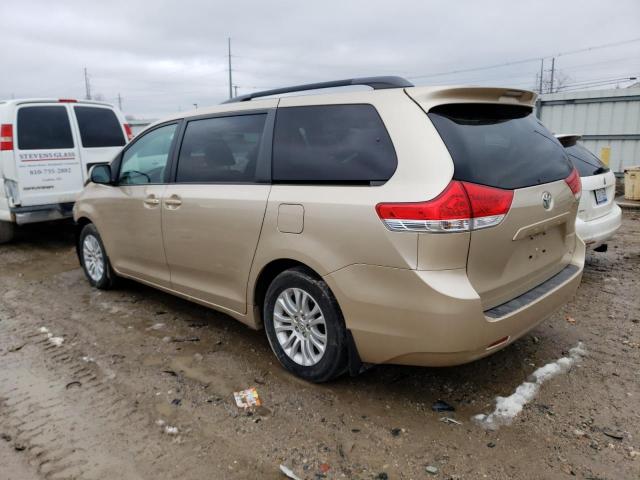 5TDYK3DC1ES471338 - 2014 TOYOTA SIENNA XLE TAN photo 2