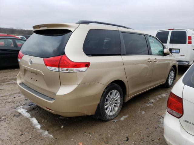 5TDYK3DC1ES471338 - 2014 TOYOTA SIENNA XLE TAN photo 3