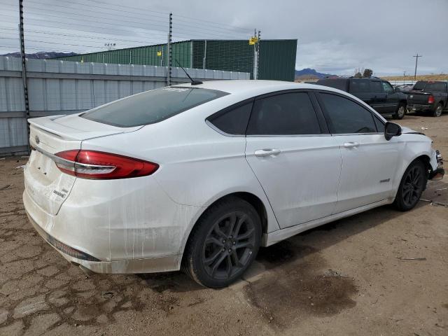 3FA6P0LU5JR128603 - 2018 FORD FUSION SE HYBRID WHITE photo 3