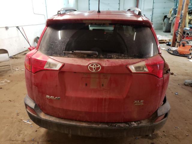 JTMRFREV2DD021204 - 2013 TOYOTA RAV4 XLE RED photo 6