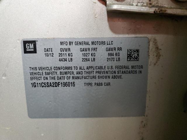 1G11C5SA2DF196016 - 2013 CHEVROLET MALIBU 1LT 米色 照片 13